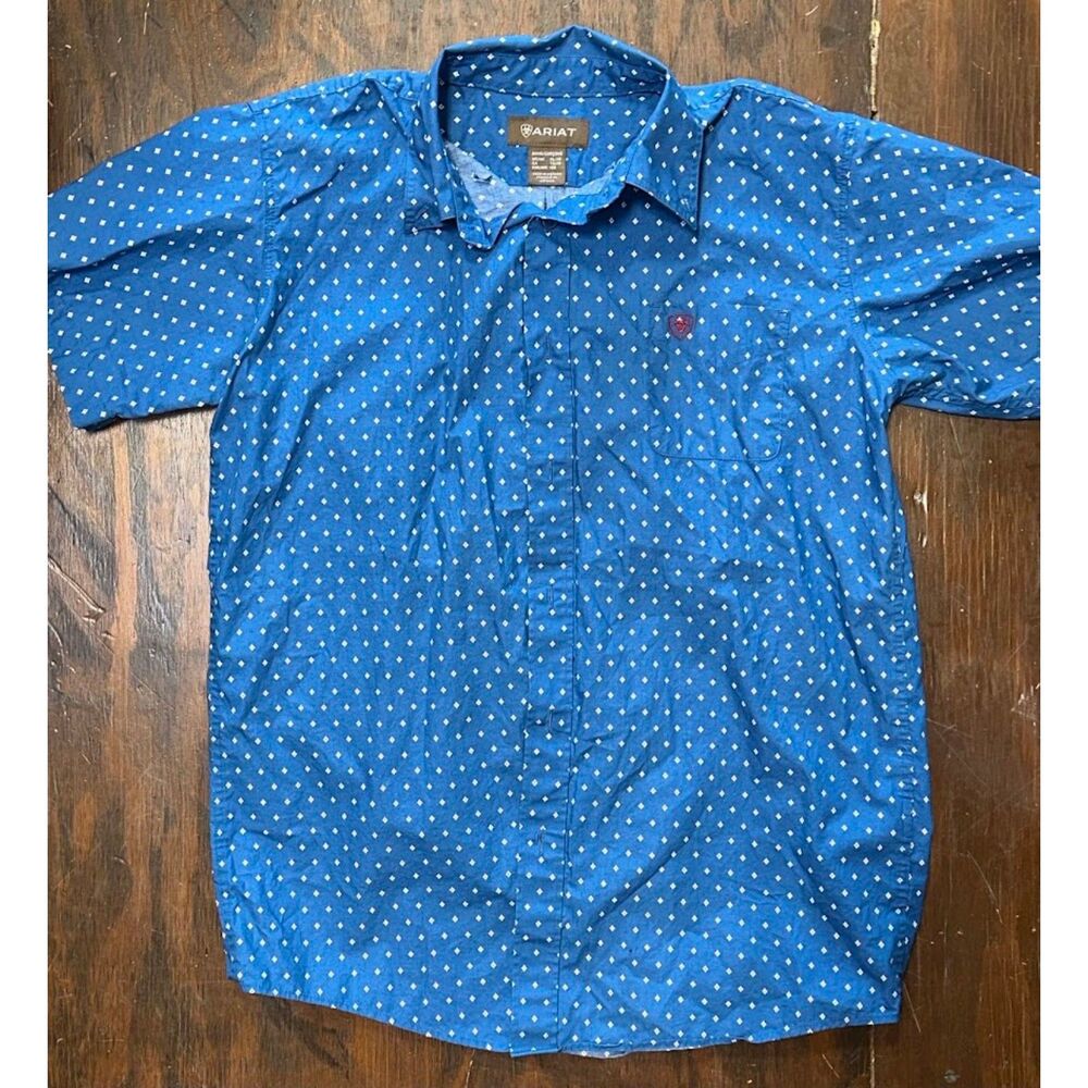 Blue Ariat Button Up Shirt Size XL / 18